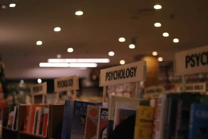Psychology books in library